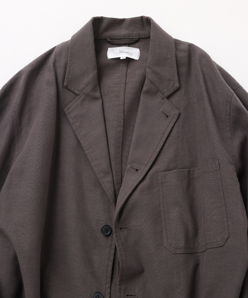 UNFOLLOW（アンフォロー）の「【FOLL / フォル】washed light duck daily jacket（テーラードジャケット・メンズ・グレー・3/2）」の2枚目の写真