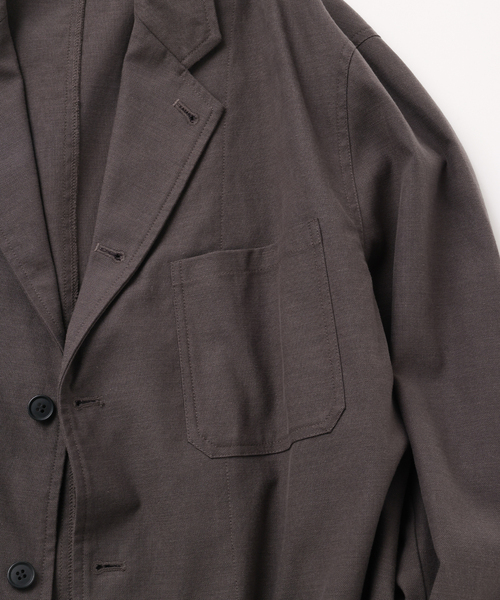 UNFOLLOW（アンフォロー）の「【FOLL / フォル】washed light duck daily jacket（テーラードジャケット・メンズ・グレー・3/2）」の3枚目の写真