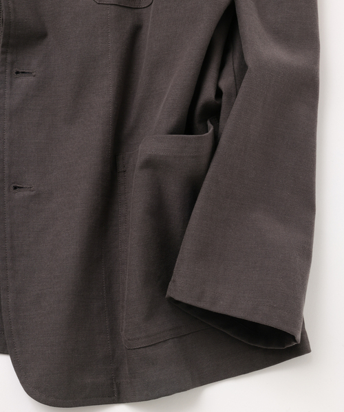 UNFOLLOW（アンフォロー）の「【FOLL / フォル】washed light duck daily jacket（テーラードジャケット・メンズ・グレー・3/2）」の4枚目の写真