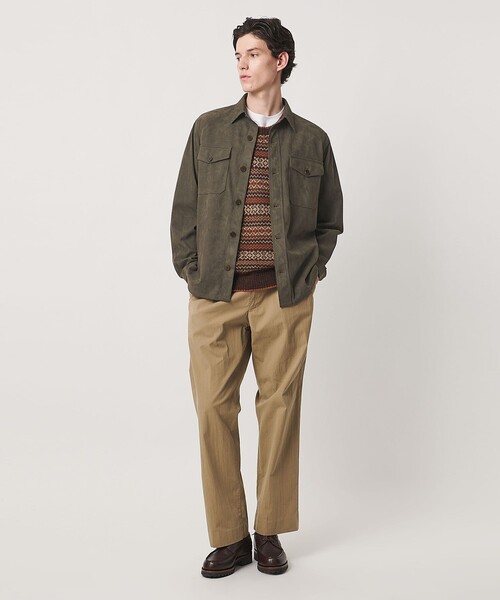 UNITED ARROWS(ユナイテッドアローズ)の「スエーディー オーバーシャツ(シャツ/ブラウス・メンズ・ブラウン系/モカ・S/M/XL/L)」の3枚目の写真