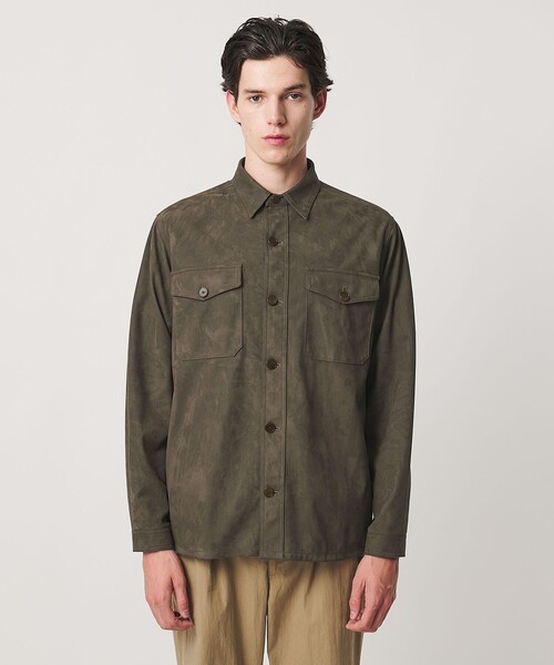 UNITED ARROWS(ユナイテッドアローズ)の「スエーディー オーバーシャツ(シャツ/ブラウス・メンズ・ブラウン系/モカ・S/M/XL/L)」の4枚目の写真