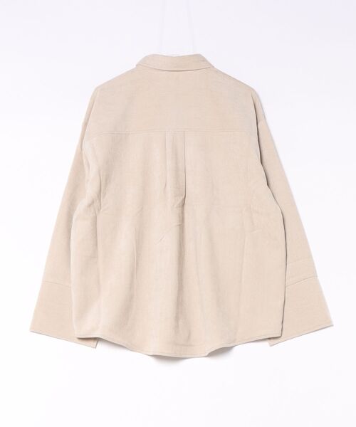 LARUTA(ラルータ)の「【LARUTA】ベロアデニムオーバーサイズシャツ(シャツ/ブラウス・レディース・ネイビー/ブラウン/アイボリー・FREE)」の14枚目の写真