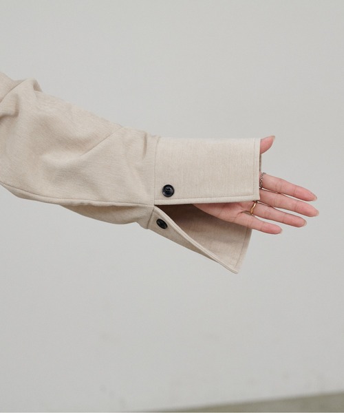 LARUTA(ラルータ)の「【LARUTA】ベロアデニムオーバーサイズシャツ(シャツ/ブラウス・レディース・ネイビー/ブラウン/アイボリー・FREE)」の12枚目の写真