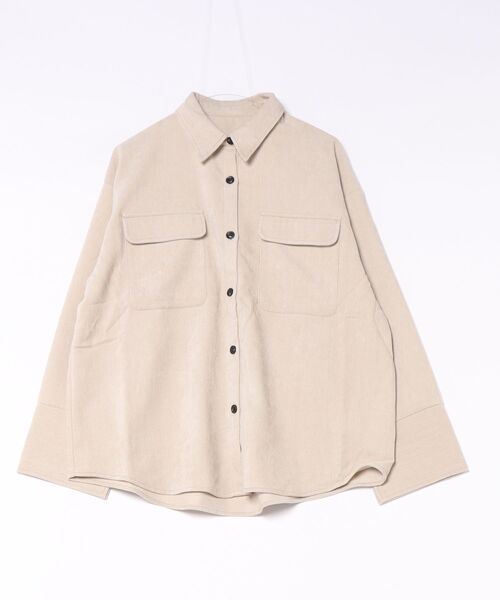 LARUTA(ラルータ)の「【LARUTA】ベロアデニムオーバーサイズシャツ(シャツ/ブラウス・レディース・ネイビー/ブラウン/アイボリー・FREE)」の20枚目の写真