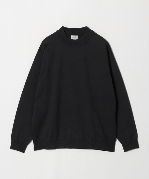 green label relaxing(グリーンレーベルリラクシング)の「A+ ポリエステル モックネック ニット(ニット/セーター・メンズ・ライトグレー/ブラック/ダークブラウン・M/XL/S/L)」の1枚目の写真