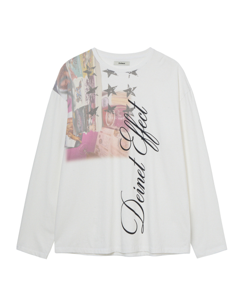 DEINET(ダイニット)の「DIGITAL VINTAGE LONG SLEEVE IN WHITE(Tシャツ/カットソー・レディース・その他・FREE)」の1枚目の写真