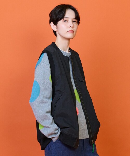 FRAPBOIS（フラボア）の「C/Nベスト（その他アウター・レディース・ブラック/ベージュ・2/1）」の20枚目の写真