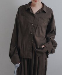 ワイドスリーブテンセルシャツ