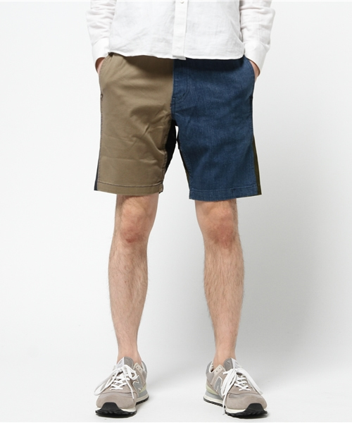 MANASTASH（マナスタッシュ）の「MANASTASH/マナスタッシュ FLEX CLIMB SHORTS（デニムパンツ・メンズ・インディゴブルー/カーキ/その他/その他2・LARGE/MEDIUM/X-LARGE/SMALL）」の3枚目の写真