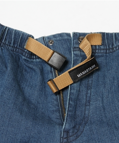 MANASTASH（マナスタッシュ）の「MANASTASH/マナスタッシュ FLEX CLIMB SHORTS（デニムパンツ・メンズ・インディゴブルー/カーキ/その他/その他2・LARGE/MEDIUM/X-LARGE/SMALL）」の9枚目の写真
