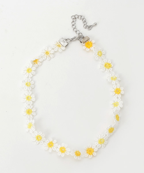 DING（ディング）の「DING/フラワーチョーカー（チョーカー・メンズ・ブルー/イエロー/ピンク・FREE）」の7枚目の写真