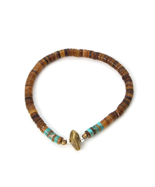 SunKu（サンク）の「Heishi Shell Bracelet（ブレスレット・メンズ・ホワイト/ブラウン/ダークブラウン・FREE）」の7枚目の写真