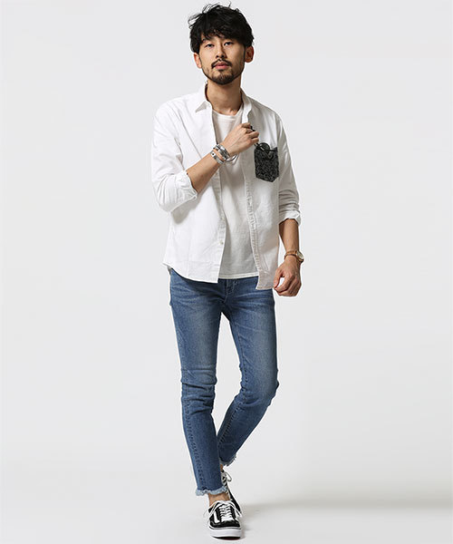 NANO universe（ナノユニバース）の「Knit PKシャツ LS（シャツ/ブラウス・メンズ・グレー/ホワイト/ネイビー・X-LARGE/MEDIUM/SMALL/LARGE）」の13枚目の写真