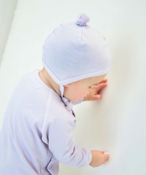 こども ビームス（コドモビームス）の「こども ビームス / "Daily Organic" ボンボン キャップ (40～48cm)（ニットキャップ/ビーニー・キッズ・ホワイト/ナチュラル/ライトグレー/グレー/ブラック/ベージュ/ライトブラウン/ピンク/レッド系その他/クリーム/イエロー/ミント/グリーン/オリーブ/サックスブルー/ブルー系その他/インディゴブルー/ラベンダー/その他1/ネイビー/その他2/その他3/ブラック系その他・ONE SIZE）」の18枚目の写真