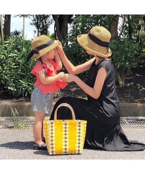 14+(イチヨンプラス)の「セーラーリボン麦わらハット(ハット・レディース・ブラウン系その他/ナチュラル/ライトブラウン/ダークブラウン/アッシュブラウン/ベージュ系その他/インディゴブルー/ブラウン系その他2/ベージュ系その他2・FREE)」の13枚目の写真