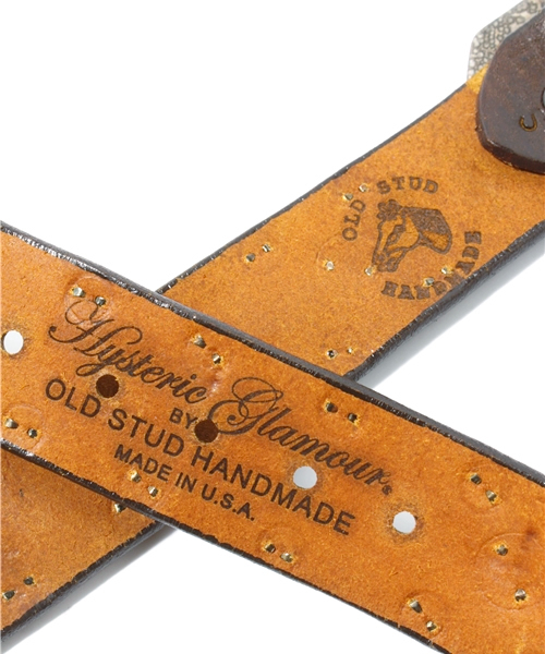 HYSTERIC GLAMOUR（ヒステリックグラマー）の「OLD STUDS×HYSTERIC/PYRAMID STUDSベルト（ベルト・メンズ・ダークブラウン・SMALL/MEDIUM）」の4枚目の写真