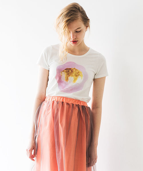 シロップ.(シロップ.)の「ひみつ堂コラボ いただきまぁす♪かき氷Tシャツ(Tシャツ/カットソー・レディース・ホワイト×グリーン/ホワイト×レッド/ホワイト×ピンク・X-LARGE/XX-LARGE/MEDIUM/LARGE/SMALL)」の8枚目の写真