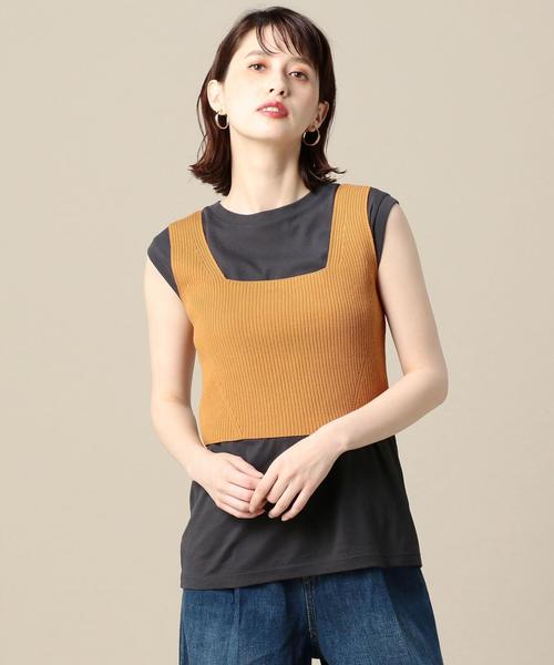 BEAUTY&YOUTH UNITED ARROWS(ビューティーアンドユースユナイテッドアローズ)の「BY リブブラトップ ◆(ニット/セーター・レディース・マスタード/ブラック/ピンク・FREE)」の2枚目の写真