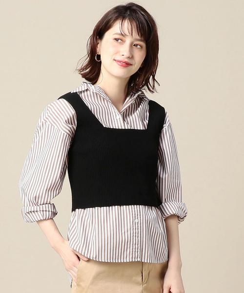 BEAUTY&YOUTH UNITED ARROWS(ビューティーアンドユースユナイテッドアローズ)の「BY リブブラトップ ◆(ニット/セーター・レディース・マスタード/ブラック/ピンク・FREE)」の5枚目の写真