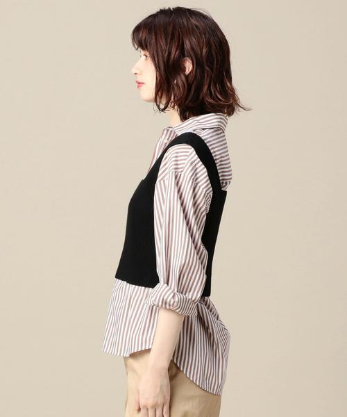 BEAUTY&YOUTH UNITED ARROWS(ビューティーアンドユースユナイテッドアローズ)の「BY リブブラトップ ◆(ニット/セーター・レディース・マスタード/ブラック/ピンク・FREE)」の6枚目の写真