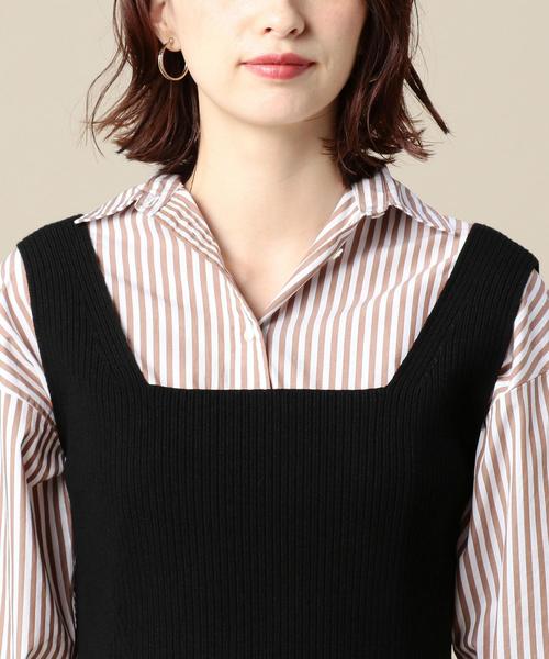 BEAUTY&YOUTH UNITED ARROWS(ビューティーアンドユースユナイテッドアローズ)の「BY リブブラトップ ◆(ニット/セーター・レディース・マスタード/ブラック/ピンク・FREE)」の8枚目の写真