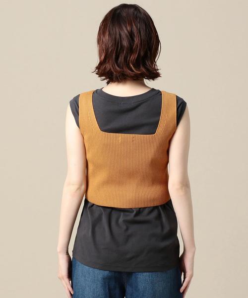 BEAUTY&YOUTH UNITED ARROWS(ビューティーアンドユースユナイテッドアローズ)の「BY リブブラトップ ◆(ニット/セーター・レディース・マスタード/ブラック/ピンク・FREE)」の16枚目の写真