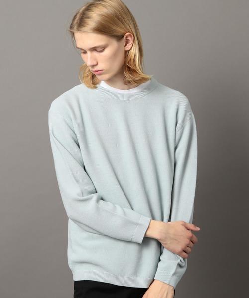 BEAUTY&YOUTH UNITED ARROWS（ビューティーアンドユースユナイテッドアローズ）の「BY アイスウォッシュ ワイドフォルム ニット ◆（ニット/セーター・メンズ・ライトブルー/マスタード/ネイビー・X-LARGE/LARGE/SMALL/MEDIUM）」の2枚目の写真