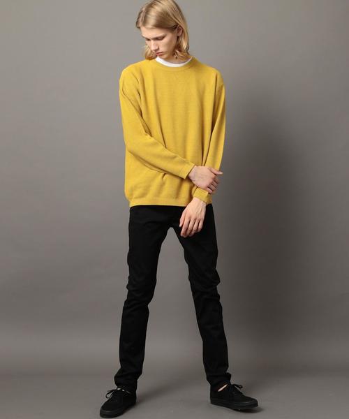 BEAUTY&YOUTH UNITED ARROWS（ビューティーアンドユースユナイテッドアローズ）の「BY アイスウォッシュ ワイドフォルム ニット ◆（ニット/セーター・メンズ・ライトブルー/マスタード/ネイビー・X-LARGE/LARGE/SMALL/MEDIUM）」の6枚目の写真