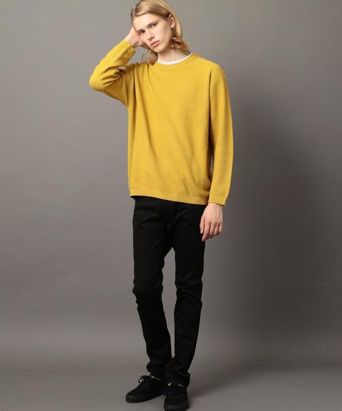 BEAUTY&YOUTH UNITED ARROWS（ビューティーアンドユースユナイテッドアローズ）の「BY アイスウォッシュ ワイドフォルム ニット ◆（ニット/セーター・メンズ・ライトブルー/マスタード/ネイビー・X-LARGE/LARGE/SMALL/MEDIUM）」の7枚目の写真