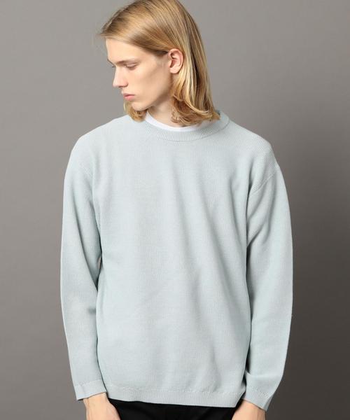 BEAUTY&YOUTH UNITED ARROWS（ビューティーアンドユースユナイテッドアローズ）の「BY アイスウォッシュ ワイドフォルム ニット ◆（ニット/セーター・メンズ・ライトブルー/マスタード/ネイビー・X-LARGE/LARGE/SMALL/MEDIUM）」の8枚目の写真