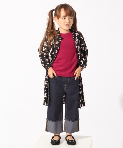 GLOBAL WORK（グローバルワーク）の「【キッズ】ラッフルスリーブＴ長袖/764143（Tシャツ/カットソー・キッズ・ピンク/その他1/ネイビー・LARGE/SMALL/XX-LARGE/X-LARGE/MEDIUM）」の9枚目の写真