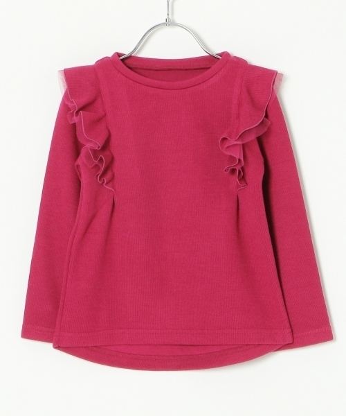GLOBAL WORK（グローバルワーク）の「【キッズ】ラッフルスリーブＴ長袖/764143（Tシャツ/カットソー・キッズ・ピンク/その他1/ネイビー・LARGE/SMALL/XX-LARGE/X-LARGE/MEDIUM）」の11枚目の写真