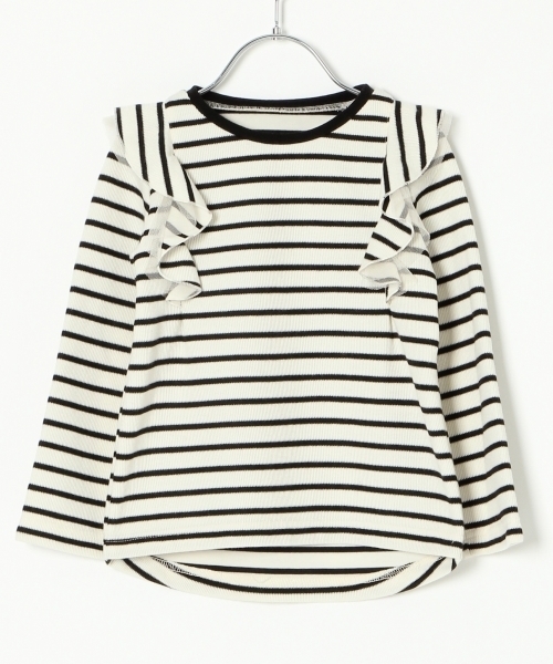 GLOBAL WORK（グローバルワーク）の「【キッズ】ラッフルスリーブＴ長袖/764143（Tシャツ/カットソー・キッズ・ピンク/その他1/ネイビー・LARGE/SMALL/XX-LARGE/X-LARGE/MEDIUM）」の12枚目の写真