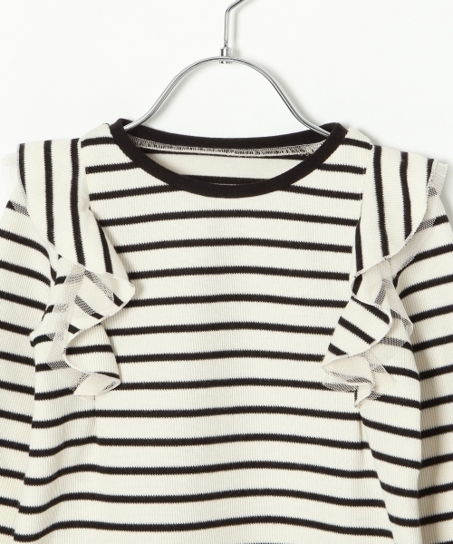 GLOBAL WORK（グローバルワーク）の「【キッズ】ラッフルスリーブＴ長袖/764143（Tシャツ/カットソー・キッズ・ピンク/その他1/ネイビー・LARGE/SMALL/XX-LARGE/X-LARGE/MEDIUM）」の14枚目の写真