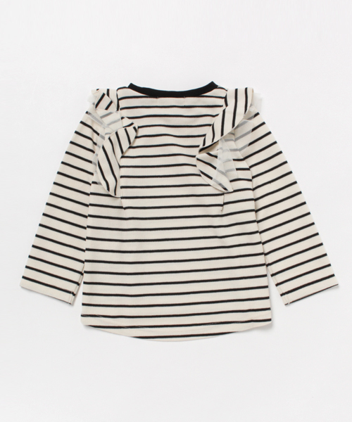 GLOBAL WORK（グローバルワーク）の「【キッズ】ラッフルスリーブＴ長袖/764143（Tシャツ/カットソー・キッズ・ピンク/その他1/ネイビー・LARGE/SMALL/XX-LARGE/X-LARGE/MEDIUM）」の4枚目の写真