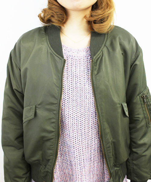 Chico（チコ）の「ルーズMA-1（ブルゾン・レディース・カーキ/ブラック/カモフラージュ・FREE）」の8枚目の写真