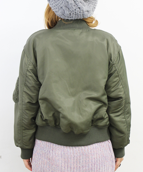 Chico（チコ）の「ルーズMA-1（ブルゾン・レディース・カーキ/ブラック/カモフラージュ・FREE）」の5枚目の写真