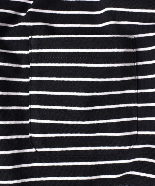 Champion（チャンピオン）の「Champion×SHIPS: 別注 ウォッシュドコットン ドロップテイル ボーダー Tシャツ□（Tシャツ/カットソー・メンズ・ネイビー/ブラック×ホワイト/ホワイト×ネイビー/グレー×ホワイト・SMALL/MEDIUM/LARGE）」の7枚目の写真