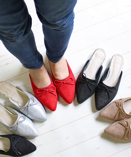 Vanitybeauty バニティービューティー の リボンスリッパ パンプス Wear