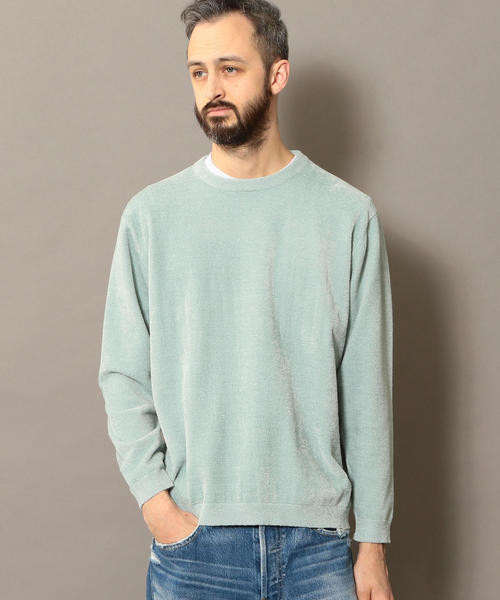 BEAUTY&YOUTH UNITED ARROWS（ビューティーアンドユースユナイテッドアローズ）の「BY フェザーヤーン ウォッシャブル ニット ◆（ニット/セーター・メンズ・ベージュ/ライム/ネイビー・X-LARGE/LARGE/SMALL/MEDIUM）」の2枚目の写真