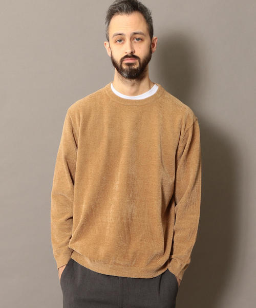 BEAUTY&YOUTH UNITED ARROWS（ビューティーアンドユースユナイテッドアローズ）の「BY フェザーヤーン ウォッシャブル ニット ◆（ニット/セーター・メンズ・ベージュ/ライム/ネイビー・X-LARGE/LARGE/SMALL/MEDIUM）」の4枚目の写真