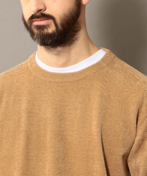 BEAUTY&YOUTH UNITED ARROWS（ビューティーアンドユースユナイテッドアローズ）の「BY フェザーヤーン ウォッシャブル ニット ◆（ニット/セーター・メンズ・ベージュ/ライム/ネイビー・X-LARGE/LARGE/SMALL/MEDIUM）」の8枚目の写真