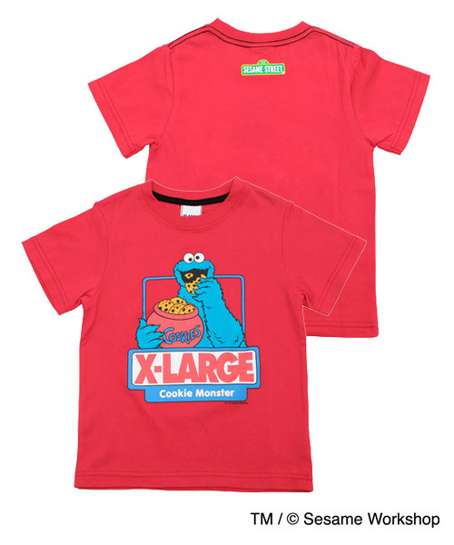 XLARGE KIDS（エクストララージキッズ）の「S/S TEE  “Cookie  Monster ”（Tシャツ/カットソー・キッズ・ホワイト/ブラック/レッド・2T/4T/5T/6T/7T）」の3枚目の写真