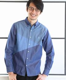 coen | ブロック切り替えボタンダウンシャツ(シャツ/ブラウス)