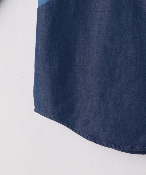 coen（コーエン）の「ブロック切り替えボタンダウンシャツ（シャツ/ブラウス・メンズ・ネイビー・MEDIUM/LARGE/X-LARGE/SMALL）」の5枚目の写真