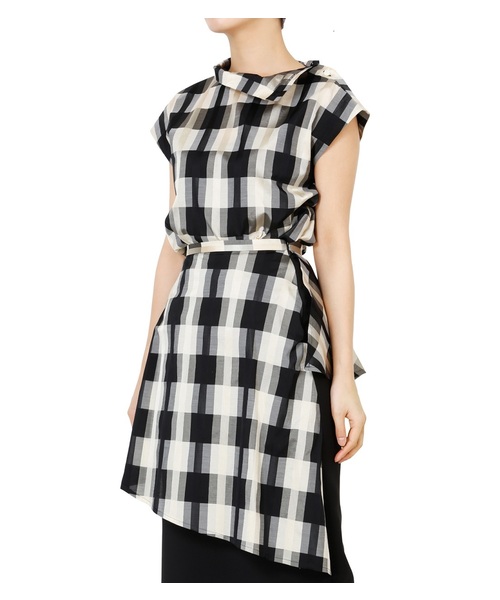 LE CIEL BLEU(ルシェルブルー)の「チェックハイネックトップス(シャツ/ブラウス・レディース・ブラック/グリーン・38/36)」の17枚目の写真