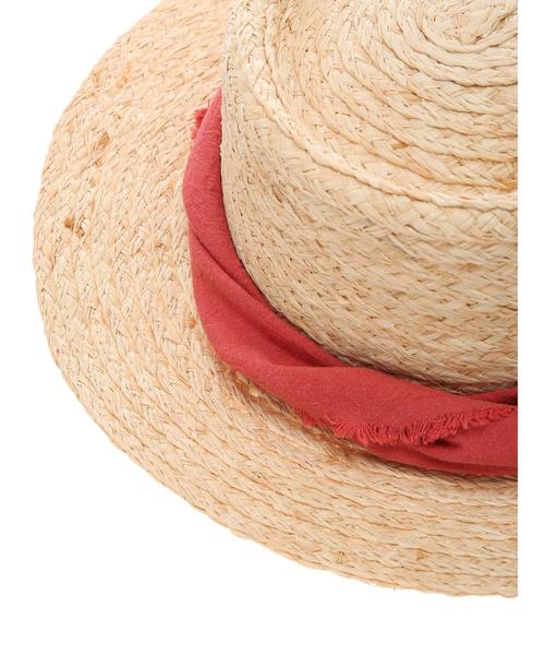 AMERICAN HOLIC（アメリカンホリック）の「ラフィアブレードカンカン帽（ハット・レディース・ブラック/オレンジ/アイボリー/グレー・FREE）」の14枚目の写真