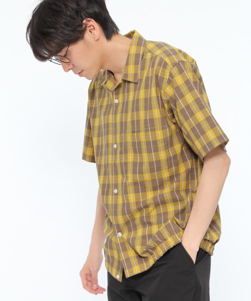 LAKOLE(ラコレ)の「サマーチェックオープンカラーシャツ / LAKOLE(シャツ/ブラウス・メンズ・パープル/レッド/イエロー/オレンジ・MEDIUM/LARGE)」の3枚目の写真