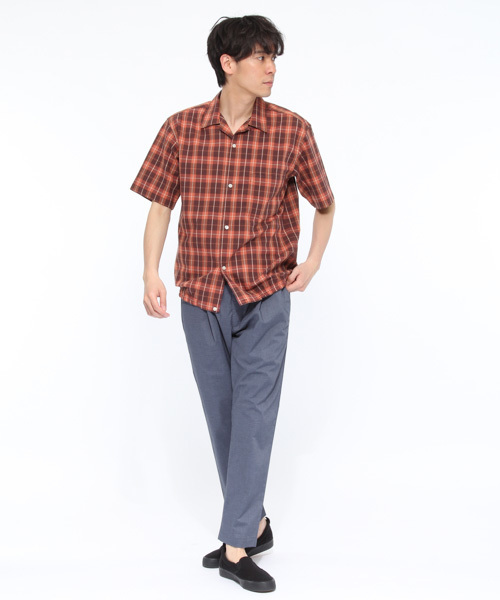 LAKOLE(ラコレ)の「サマーチェックオープンカラーシャツ / LAKOLE(シャツ/ブラウス・メンズ・パープル/レッド/イエロー/オレンジ・MEDIUM/LARGE)」の6枚目の写真