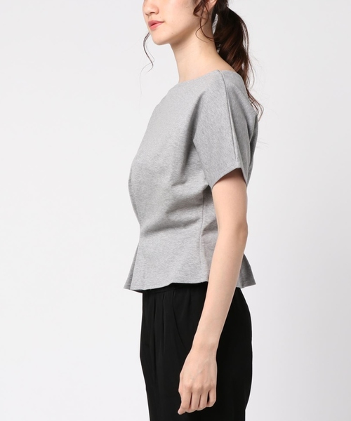 Tiara（ティアラ）の「ポンチ前後2wayウエストタックトップス（Tシャツ/カットソー・レディース・アイボリー/ブラック/ヘザーグレー・FREE）」の22枚目の写真